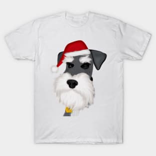 Cute Miniature Schnauzer Drawing T-Shirt